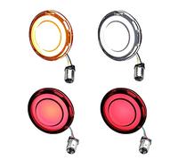 MotoParAcc 1157 Front and Rear LED Turn Signals 2" Motorcycle Brake Tail Lights for Harley Touring Road King Sportster Softail Electra Glide Iron 883-4pcs