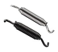 MotoParAcc Universal Motorcycle Kickstand Jiffy Stand Spring Compatible with Harley Dyna Sportster 883 Road Electra Glide Softail Touring, Chrome Black