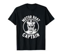 Motor Boat Captain Nautical Bearded Sailor T-Shirt