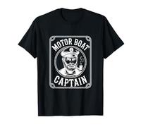 Motor Boat Captain Vintage Nautical Helm T-Shirt