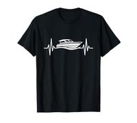 Motor Boat Heartbeat Motorboating Captain T-Shirt