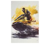 Motor Boat Jigsaw Puzzles for Adults 1000 Piece Wooden Puzzle for Kids Challenging Game (78×53cm)