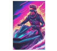 Motor Boat Jigsaw Puzzles for Adults 1000 Piece Wooden Puzzle for Kids Challenging Game (78×53cm)