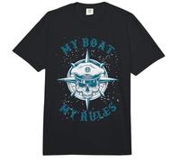 Motor Boating Captain My Boat My Rules Skull Comfort Colors Adult Heavyweight T-Shirt