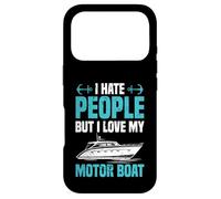 Motor Boating I Hate People But Love My Motor Boat Captain Case for iPhone 17 Pro