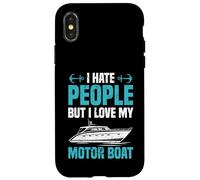 Motor Boating I Hate People But Love My Motor Boat Captain Case for iPhone X/XS