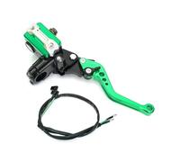 Motor Brake Levers 7/8" 22mm CNC Aluminum Alloy Moto Front Brake Clutch Master Cylinder Hydraulic Pump Lever(Green)