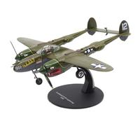 Motor city classics 1:72 Scale Military Diecast Collectible | USAAF Lockheed P-38J-10-LO Lightning Interceptor - 2nd Lt. Joseph E Ficklin | Militaria Diecast Model 27296-41