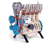 Motor city classics 4-Cylinder Diecast Engine Kit | Educational Assembly | Over 300 Pieces | Battery Operated
