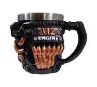 Motor Coffee Mug - Car Engine Shaped Tea Cups, Stainless Steel Coffee Cup With 300ml Engines, Mechanical Coffee Cup | For Winter, Home, Patio, Balcony, Patio