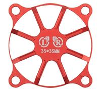 Motor Cooling Fan Cover Aluminum Alloy Heat Dissipation Fan Protective Cover for RC Car (Red)