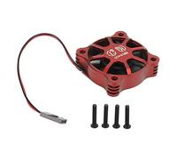 Motor Cooling Fan RC Cooling Fan RC Motor Cooling Fan High Performance Aluminum Alloy Fast Heat Dissipation with Metal Mesh Cover for 1/10 1/12 1/8 RC Car Accessories (Red)