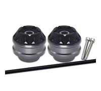 Motor Crash Protector For Z800 2012 2013 2014 2015 2016 For Ninja For ZX-10R 2016-2024 Motorbike Parts Wheel Protector Pad Motorcycle Front Rear Axle Fork Crash Slider Cap(Metallic,Front)