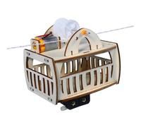Motor Driven Cable Car Model Toy with Wooden Assembly Build and Visible Gear Transmission for Students Families and Home Learning Projects Cable Car Model Wooden Build Science Toy Motor Driven Gear