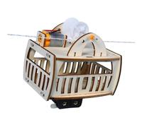 Motor Driven Cable Car Model Toy with Wooden Assembly Build and Visible Gear Transmission for Students Families and Home Learning Projects Wooden Build Assembly Engineering Play Learning Toy Display