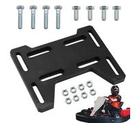 Motor Engine Mount - Adjustable Aluminum Plate Bracket, Heavy Duty Black Alloy Adapter for Small Engine Performance, Multi-Function Positioning Accessory | Universal Fit for Mini Bike Go Kart