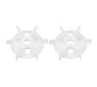 Motor Fan Blade 150 mm x 28 mm Round Shape Bore White Engineering Plastic with 6 Valves 2pcs