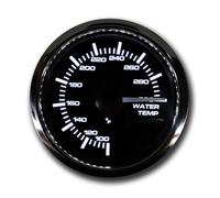 MOTOR METER RACING MGS Series 52mm 2-1/16" Electrical Water Temperature Gauge 100~300 °F Black Dial White & Amber LED Backlit Waterproof