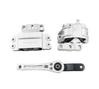 Motor Mount Trans Arm Support Three Piece Suit Compatible for VW Audi Skoda Seat PQ35 Platform 1K0199262M 1K0199555R 1K0199855BB Transmission Mount