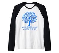 Motor neurone disease MND Awareness Tree Ribbons Raglan Baseball Tee