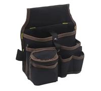 Motor Pannier Bag Waist Bag with Belt Wear-Resisting Tool Storage Electrician Toolkit Drill Wrench Screwdriver Hardware Organizer Motor Handlebar Bag(Coffee)