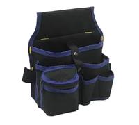 Motor Pannier Bag Waist Bag with Belt Wear-Resisting Tool Storage Electrician Toolkit Drill Wrench Screwdriver Hardware Organizer Motor Handlebar Bag(Blue)