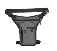 Motor Pannier Bag Waterproof Nylon Men Drop Leg Bag Fanny Pack Motorcycle Riding Casual Shoulder Cross Body Thigh Male Hip Belt Waist Bags Motorbike Saddle Bags(Grey)