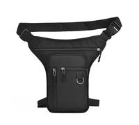 Motor Pannier Bag Waterproof Nylon Men Drop Leg Bag Fanny Pack Motorcycle Riding Casual Shoulder Cross Body Thigh Male Hip Belt Waist Bags Motorbike Saddle Bags(Black)