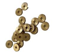 Motor Pinion Gear 0.5 Mod Brass Motor Pinion Gear Pack Of 2 2mm Thickness 18T-50T 1.98-5.02mm Inner Hole(32t 17*5.02*2)
