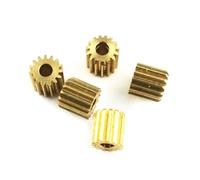 Motor Pinion Gear, Pack Of 5 Brass Pinion Gear Module 0. 11 Teeth 6.5mm Diameter Thickness Multiple Sizes(3.175mm tight fit)