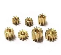 Motor Pinion Gears,Tooth Gear,Module Pinion,10pcs Copper Gear 0.4Module 813Teeth Small Copper Gear 0.981.95MM Bore Diameter Brass Gears (Color : 0.4M, Size : 11T*1.95)(10T*1.95)