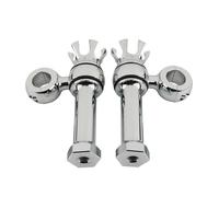 Motor Polish Flanders Style 1" Handlebar Clamps Old School 25mm Custom Handlebar Risers For Ha&rley Cafe Racer Chopper Bobber Handlebars Ends Plugs