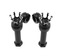 Motor Polish Flanders Style 1" Handlebar Clamps Old School 25mm Custom Handlebar Risers For Ha&rley Cafe Racer Chopper Bobber Handlebars Ends Plugs
