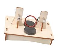 Motor Principle Demonstration Aid Wooden Base Teaching Model with Exposed Coil and Structure for Physics Classroom Lesson Use Motor Teaching Aid Electromagnetic Model Physics Demonstration