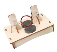 Motor Principle Demonstration Aid Wooden Base Teaching Model with Exposed Coil and Structure for Physics Classroom Lesson Use Motor Teaching Aid Electromagnetic Model Physics Demonstration