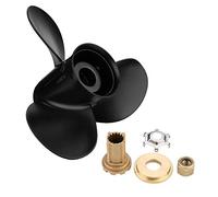 Motor Propeller, 13 1/4x17 3 Blades Aluminum Boat Propeller Outboard Motor for 60-125PH 48-77344A45