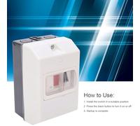 Motor Protection Switch for Overload and Short Circuit Protection, ABS Housing, 16 x 10 x 10 mm, White, for Industrial Electrical Circuits(MC02 6-10A)