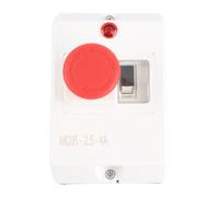 Motor Protector Circuit Breaker with Emergency Stop Knob Signal Lamp 2.5 4A 240V 400V 415V 500V 690V for Industrial Motor Protection ABS Material