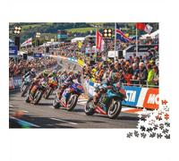 Motor Racing Jigsaw Puzzles 1000Pc Recyclable Material Race Grid Senior Puzzles Impossible Hard Difficult Challenging Educational Game for Men 70x50cm/1000pcs