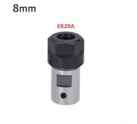 Motor Shaft Collet Chuck ER11 ER16 ER20 A Type with 5/16mm Extension Rod for CNC Toolholders and Straight Shank Tool Use (ER20A-8mm)