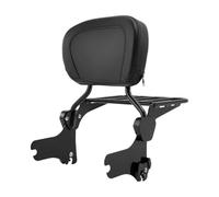 Motor Side Carrier Motorcycle Backrest Sissy Bar Luggage Rack | For Touring For Road King FLHT For Street Glide 1997-2008 Detachable Chrome Black(Without Docking 1)