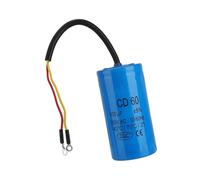 Motor Start Capacitor, CD60 600uF 250VAC Reliable Starting Boost for Air Conditioners Compressors Plastic Blue Round Wire Lead Single Pack