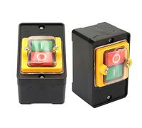 Motor Start Stop Push Button, Waterproof On/Off Motor Start Stop Box, AC220V/380V 10A Waterproof ON/OFF Pushbutton Push Button Mechanical Equipment Control Station