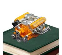 Motor Statue - 1 Piece Resin Motor Model Desk Ornament Craft Mechanical Display Portable Lightweight Creative Hobby Collector Sculpture for Garage Workshop Classroom Birth