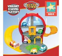 Motor Town My First Garage with Car | Three Levels, Multiple Slopes, Car Wash & Crash Barriers | Storage Case | Perfect Role Play for Little Hands | Suitable for Boys and Girls |18 months +