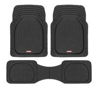 Motor Trend 923-BK Black FlexTough Contour Liners-Deep Dish Heavy Duty Rubber Floor Mats for Car SUV Truck & Van-All Weather Protection, Universal Trim to Fit