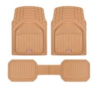 Motor Trend 943-BG FlexTough Defender Car Floor Mats -Next Generation Deep Dish Heavy Duty Contour Liners for Car SUV Truck & Van-All Weather Protection, Trim to Fit Most Vehicles