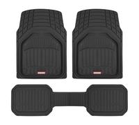 Motor Trend 943-BK FlexTough Defender Car Floor Mats -Next Generation Deep Dish Heavy Duty Contour Liners for Car SUV Truck & Van-All Weather Protection, Universal Trim to Fit
