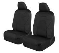 Motor Trend AquaShield Car Seat Covers for Front Seats, Black - Two-Tone Waterproof Seat Covers for Cars, Neoprene Front Seat Cover Set, Interior Covers for Auto Truck Van SUV