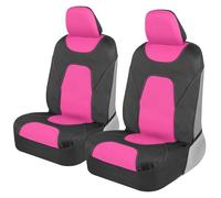 Motor Trend AquaShield Car Seat Covers for Front Seats, Pink - Two-Tone Waterproof Seat Covers for Cars, Neoprene Front Seat Cover Set, Interior Covers for Auto Truck Van SUV